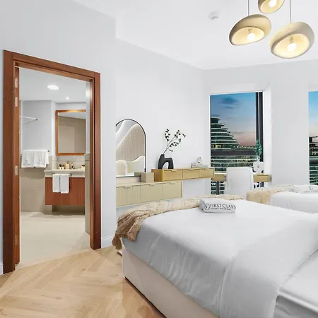 First Class 2Br With Full Dubai Skyline & Sea View Exterior photo